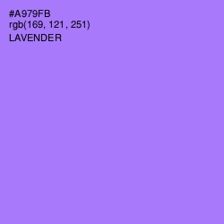 #A979FB - Lavender Color Image