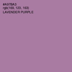 #A97BA3 - Lavender Purple Color Image