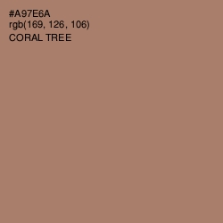 #A97E6A - Coral Tree Color Image