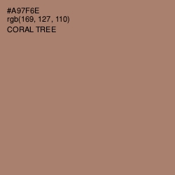 #A97F6E - Coral Tree Color Image