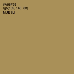 #A98F58 - Muesli Color Image