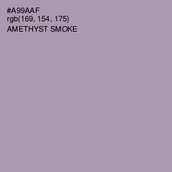 #A99AAF - Amethyst Smoke Color Image