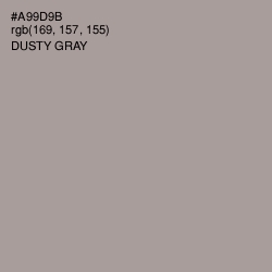 #A99D9B - Dusty Gray Color Image