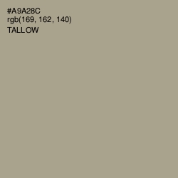 #A9A28C - Tallow Color Image