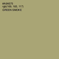 #A9A575 - Green Smoke Color Image