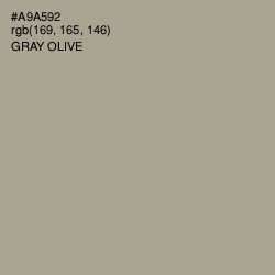 #A9A592 - Gray Olive Color Image