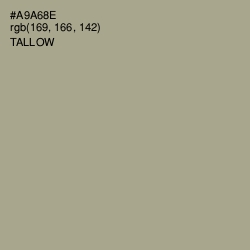 #A9A68E - Tallow Color Image
