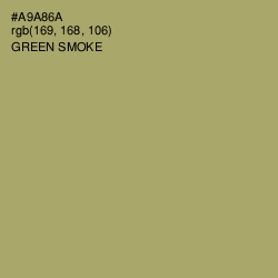 #A9A86A - Green Smoke Color Image