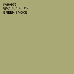 #A9A975 - Green Smoke Color Image