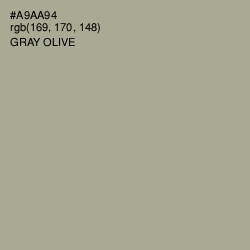 #A9AA94 - Gray Olive Color Image