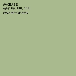 #A9BA8E - Swamp Green Color Image