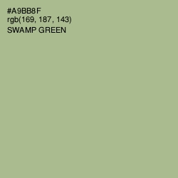 #A9BB8F - Swamp Green Color Image