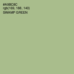 #A9BC8C - Swamp Green Color Image