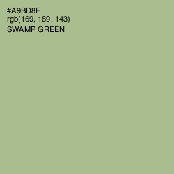 #A9BD8F - Swamp Green Color Image