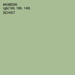 #A9BD95 - Schist Color Image