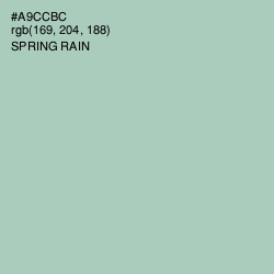 #A9CCBC - Spring Rain Color Image