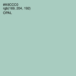 #A9CCC0 - Opal Color Image