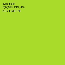 #A9DB2B - Key Lime Pie Color Image