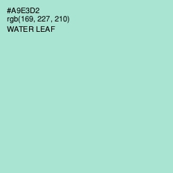 #A9E3D2 - Water Leaf Color Image