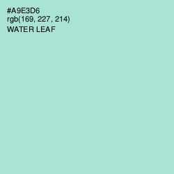 #A9E3D6 - Water Leaf Color Image