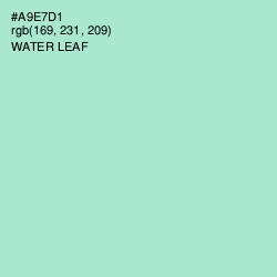 #A9E7D1 - Water Leaf Color Image