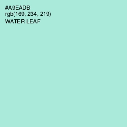 #A9EADB - Water Leaf Color Image