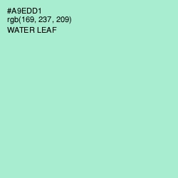 #A9EDD1 - Water Leaf Color Image