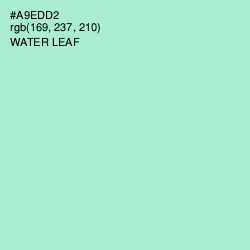 #A9EDD2 - Water Leaf Color Image
