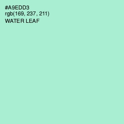 #A9EDD3 - Water Leaf Color Image