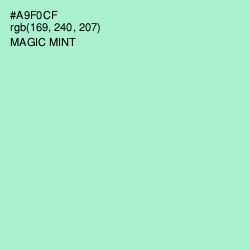 #A9F0CF - Magic Mint Color Image
