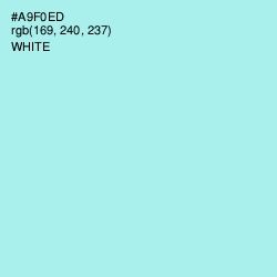 #A9F0ED - Ice Cold Color Image