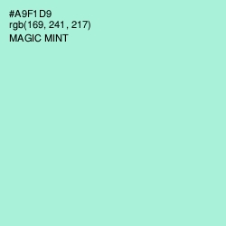 #A9F1D9 - Magic Mint Color Image