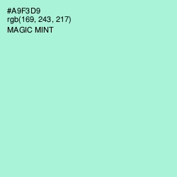 #A9F3D9 - Magic Mint Color Image