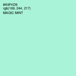 #A9F4D9 - Magic Mint Color Image