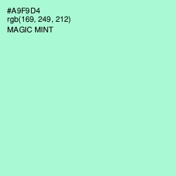 #A9F9D4 - Magic Mint Color Image