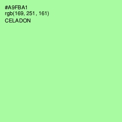 #A9FBA1 - Celadon Color Image