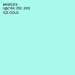 #A9FCE9 - Ice Cold Color Image