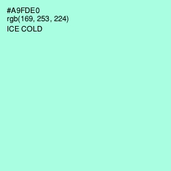 #A9FDE0 - Ice Cold Color Image