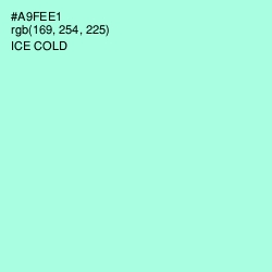 #A9FEE1 - Ice Cold Color Image