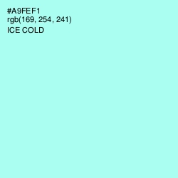 #A9FEF1 - Ice Cold Color Image