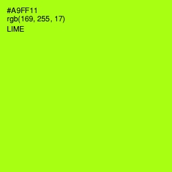 #A9FF11 - Lime Color Image