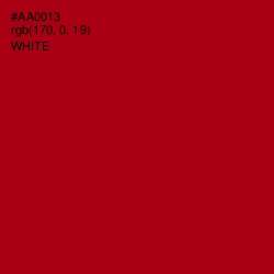 #AA0013 - Bright Red Color Image