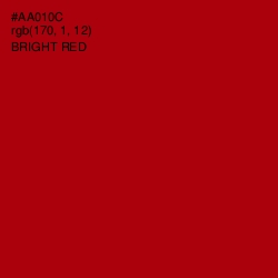 #AA010C - Bright Red Color Image