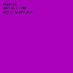 #AA01BC - Violet Eggplant Color Image