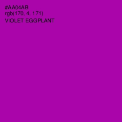 #AA04AB - Violet Eggplant Color Image