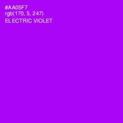 #AA05F7 - Electric Violet Color Image