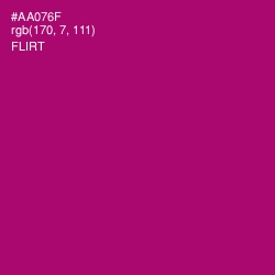 #AA076F - Flirt Color Image