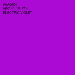 #AA0AD4 - Electric Violet Color Image