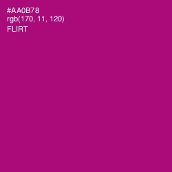 #AA0B78 - Flirt Color Image