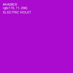 #AA0BCE - Electric Violet Color Image